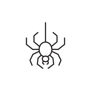 Spider icon vector on white background Stock Illustration
