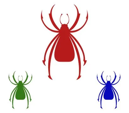 Spider icon on white background Stock Illustration