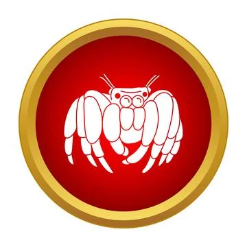 Spider insect arachnid bug character icon concept Stock Illustration