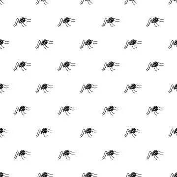 Spider insect black and white simple repeating pattern イラスト素材