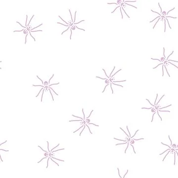 Spider insect glyph seamless pattern Illustrazione stock