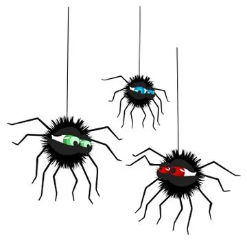 Spider isolated on white background. Stock Illustration