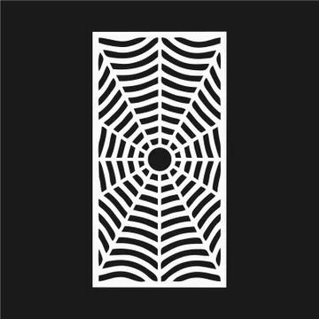 Spider Laser cutting vector panel. Stock Illustration