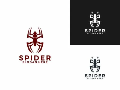 Spider logo design vector, Modern Spider Insect logo icon template Stock Illustration