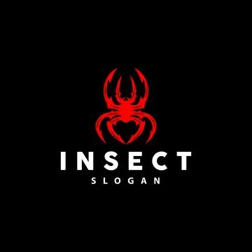 Spider Logo, Insect Animal Vector, Premium Vintage Design, Icon Template Symb Illustrazione stock