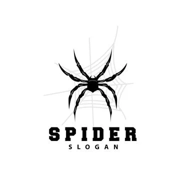 Spider Logo, Insect Animal Vector, Premium Vintage Design, Icon Template Symb Illustrazione stock