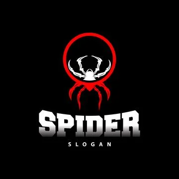 Spider Logo, Insect Animal Vector, Premium Vintage Design, Icon Template Symb Illustrazione stock