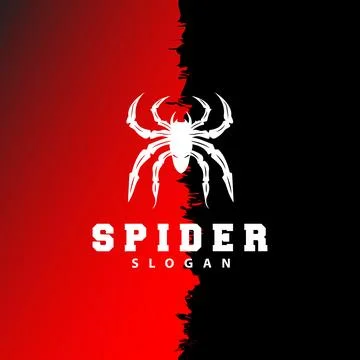 Spider Logo, Insect Animal Vector, Premium Vintage Design, Icon Template Symb Illustrazione stock