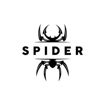 Spider Logo, Insect Animal Vector, Premium Vintage Design, Icon Template Symb Illustrazione stock