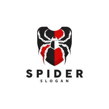 Spider Logo, Insect Animal Vector, Premium Vintage Design, Icon Template Symb Illustrazione stock