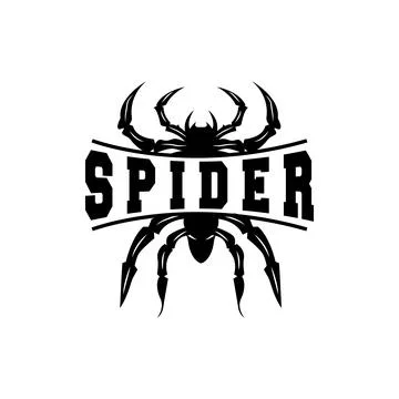 Spider Logo, Insect Animal Vector, Premium Vintage Design, Icon Template Symb Illustrazione stock