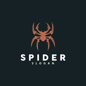 Spider Logo, Insect Animal Vector, Premium Vintage Design, Icon Template Symb Illustrazione stock