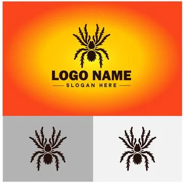 Spider logo vector art icon graphics for company brand business icon Spider.. Stock Illustration