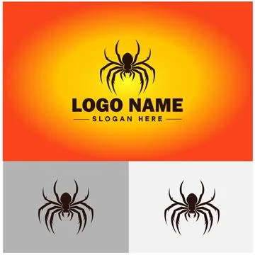 Spider logo vector art icon graphics for company brand business icon Spider.. Stock Illustration
