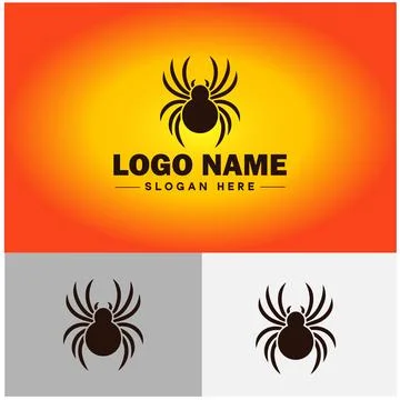 Spider logo vector art icon graphics for company brand business icon Spider.. Stock Illustration
