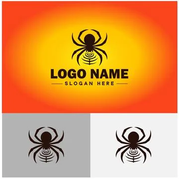 Spider logo vector art icon graphics for company brand business icon Spider.. Illustrazione stock