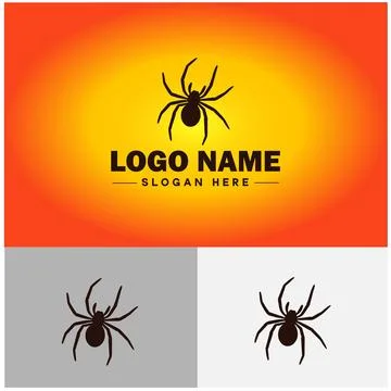 Spider logo vector art icon graphics for company brand business icon Spider.. Stock Illustration
