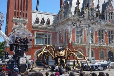 Spider machine in Calais Stock Photos