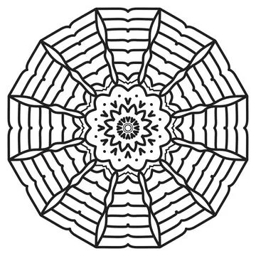 Spider mandala design vector on a white background. Stock Illustration
