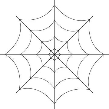 Spider net icon, Spider net silhouette, Halloween icon, Creepy Spider at home Stock Illustration