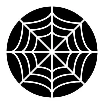 Spider net solid icon. Spider web vector illustration isolated on white. Cobweb Illustrazione stock