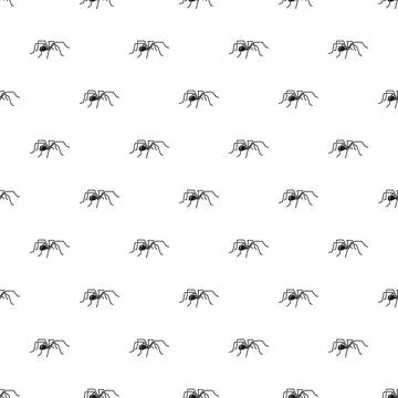 Spider pattern creating a seamless halloween theme background Stock Illustration