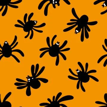Spider pattern. Halloween pattern Stock Illustration