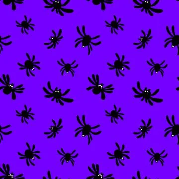 Spider pattern on a purple background Illustrazione stock