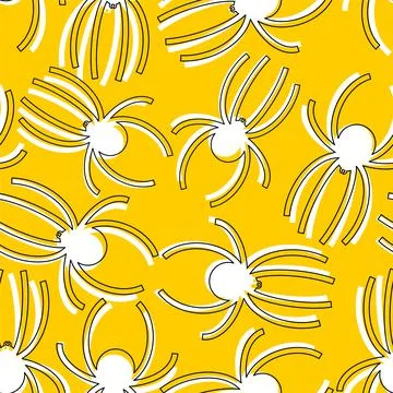 Spider pattern seamless. Arthropod animal background. vector texture Stock Illustration