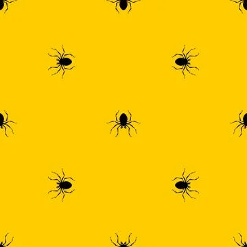 Spider pattern seamless. Poisonous dangerous insect background. Vector textur Illustrazione stock