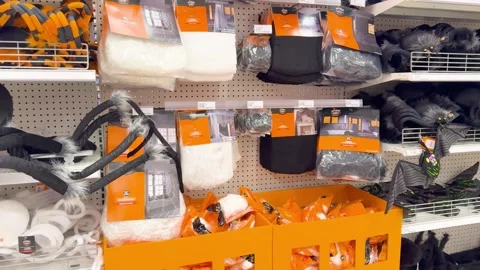 Spider Prop &amp; Halloween Accessories Section Stock Footage 318749390