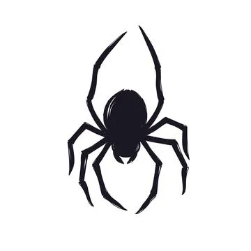 Spider in retro tattoo style, vector illustration Stock Illustration