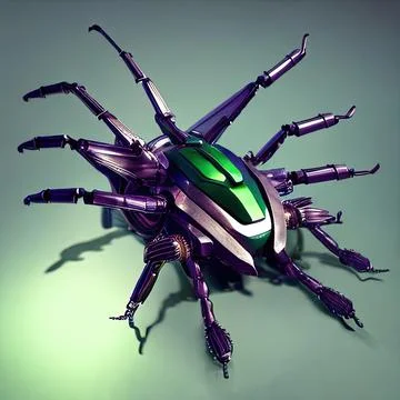 Spider Robot Stock Illustration