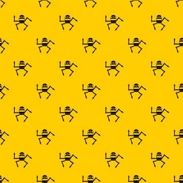Spider robot pattern Stock Illustration