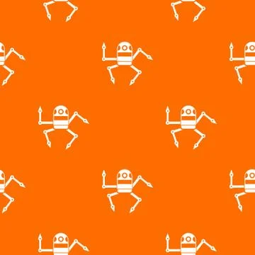 Spider robot pattern seamless Stock Illustration