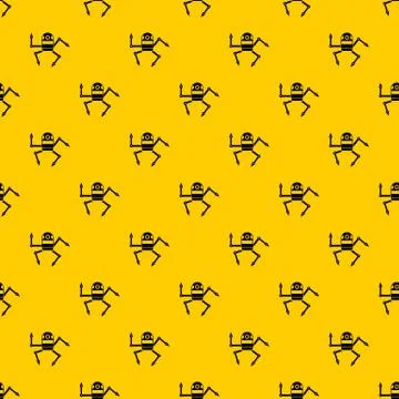 Spider robot pattern vector Stock Illustration