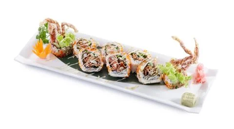 Spider roll maki Stock Photos