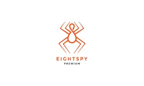 Spider  S or eight logo illustration design Stock Illustration