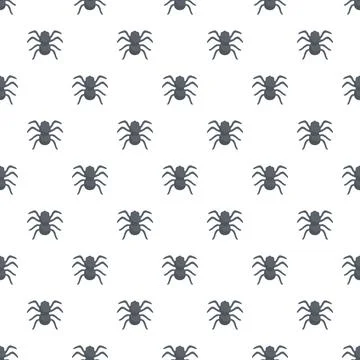 Spider seamless pattern illustrating halloween festival fear theme Stock Illustration