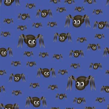 Spider Seamless Pattern Illustrazione stock
