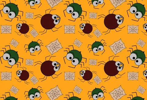 Spider seamless pattern Stock Illustration