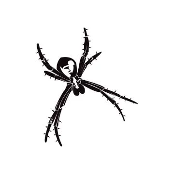 Spider Silhouette Stock Illustration