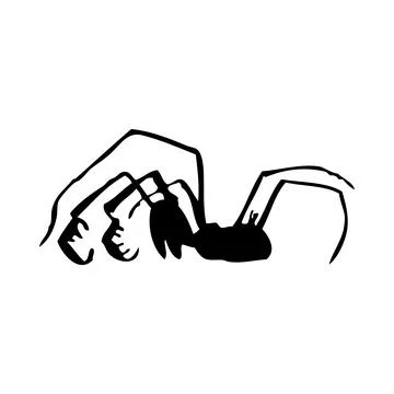 Spider Silhouette Stock Illustration
