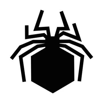 Spider silhouette isolated icon vector illustration 스톡 일러스트