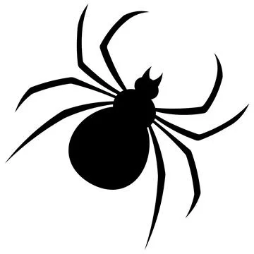 Spider. Silhouette. Vector illustration. Stock Illustration