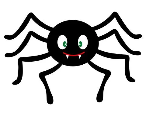 Spider. Silhouette. Vector illustration. 스톡 일러스트