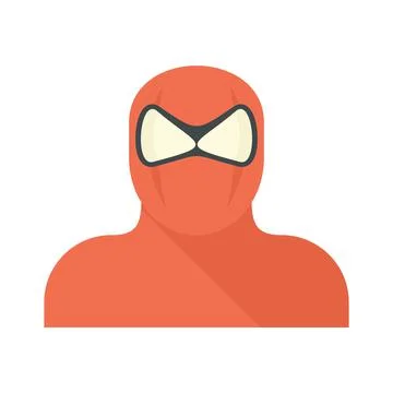 Spider superhero icon flat isolated vector Illustrazione stock
