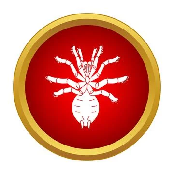 Spider tarantula icon symbolizing warning danger and toxicity Stock Illustration