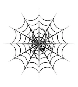 Spider tattoo 스톡 일러스트