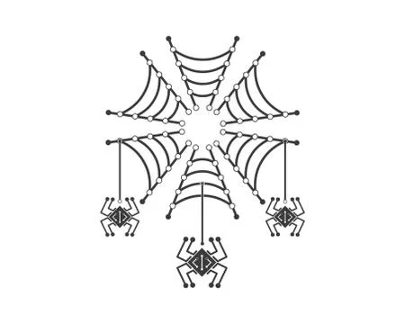 Spider technology logo vector icon illustration Stock Illustration